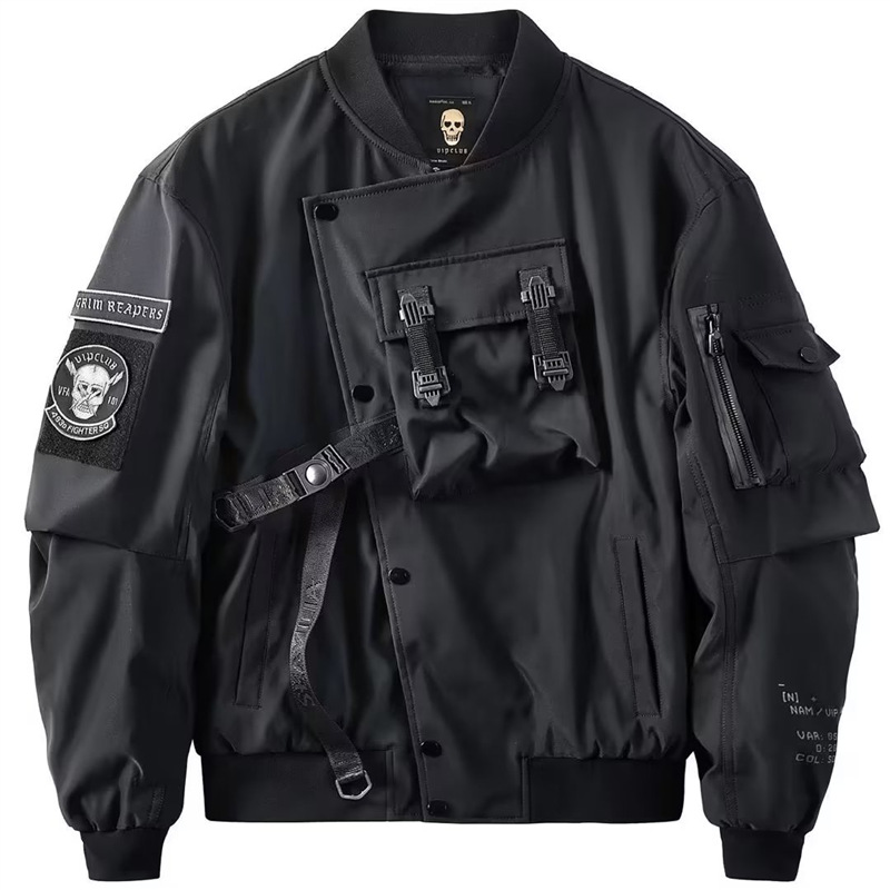 アシンメトリーデザイン戦術ジャケット ミリタリージャケット 