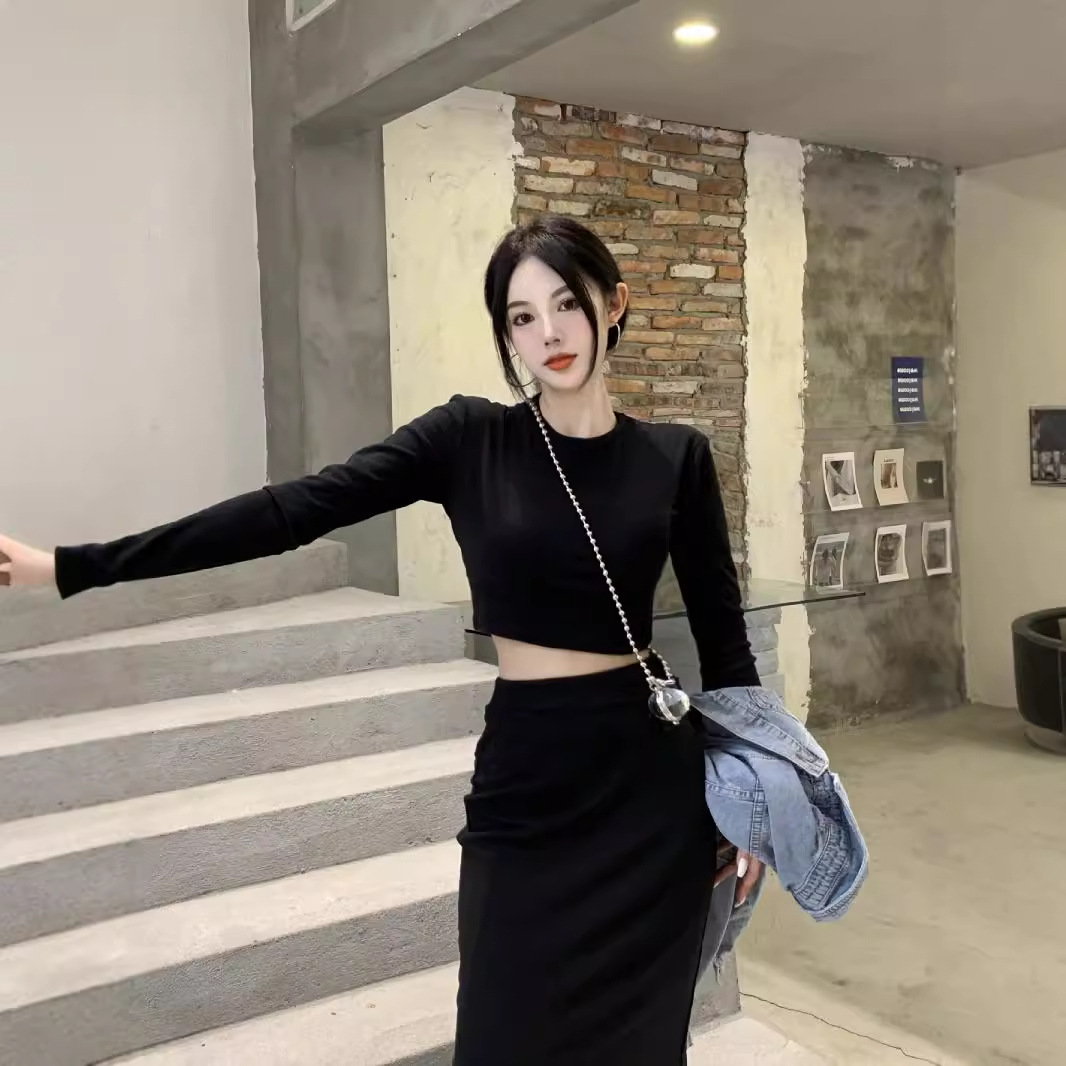 タイトスカート 体型カバーハイウエストタイトスカートロング丈