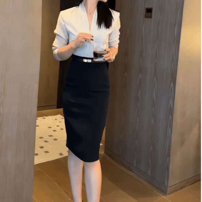 タイトスカート 大人の女性のための上品な無地タイトスカート