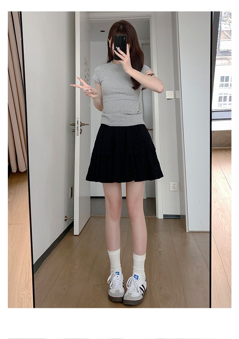 タイトスカート 多層フリルティアードミニスカート