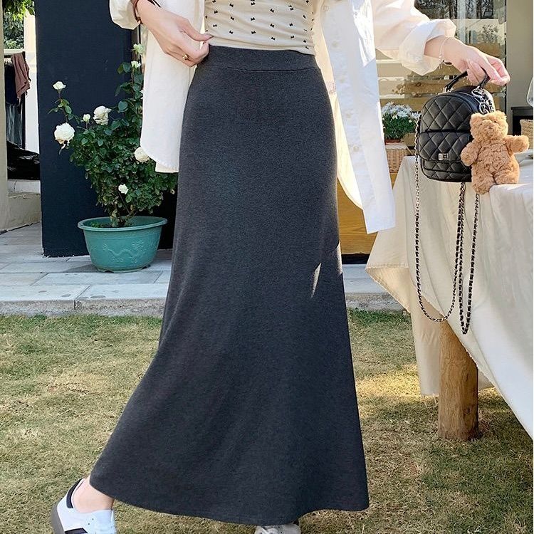 タイトスカート 体型美人見えタイトスカートロング丈