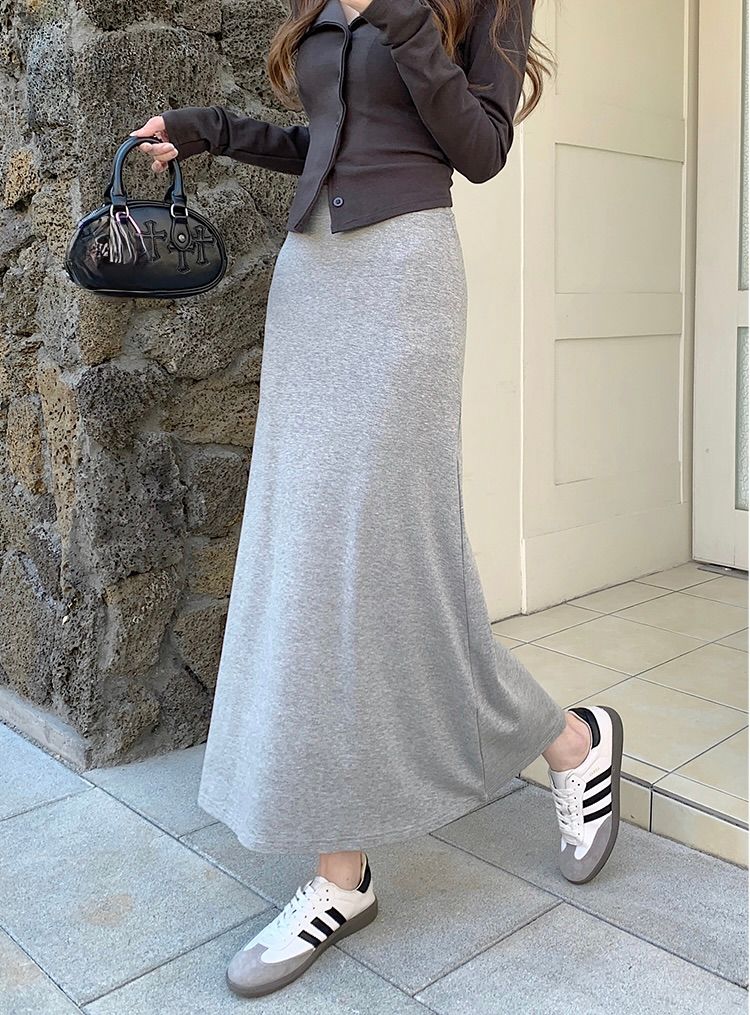 タイトスカート 体型美人見えタイトスカートロング丈