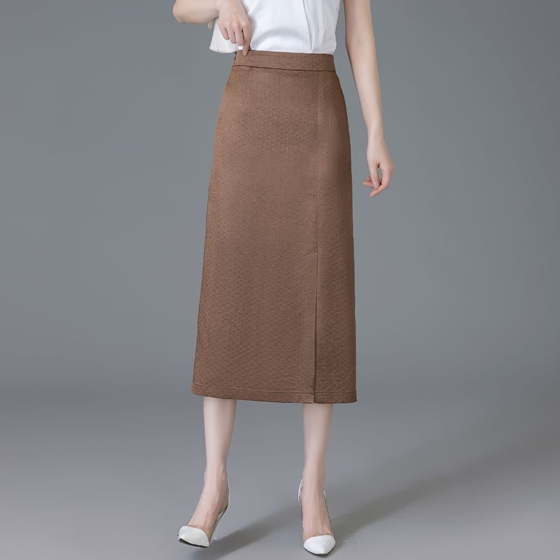 タイトスカート 上品な前スリット入りタイトスカート