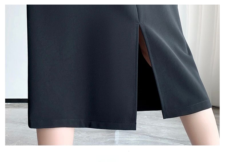 タイトスカート アシンメトリーラップデザインタイトスカート