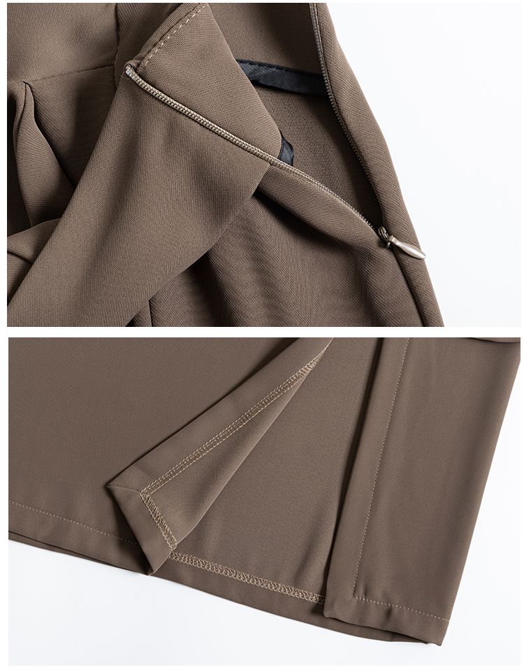 タイトスカート サイドリボン付きスリット入りタイトスカート