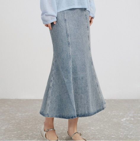 タイトスカート デニム素材マーメイドシルエットタイトスカート