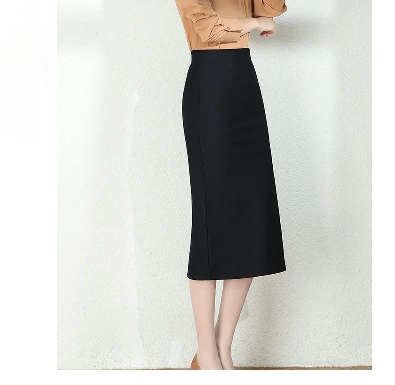 タイトスカート サイドスリット入り上品タイトロングスカート
