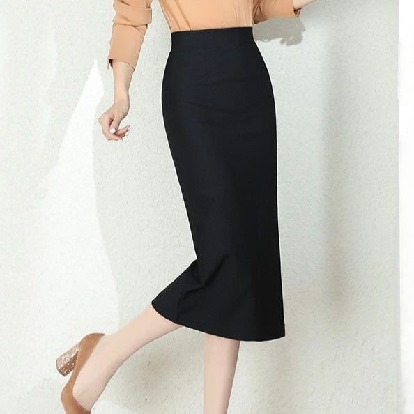 タイトスカート サイドスリット入り上品タイトロングスカート