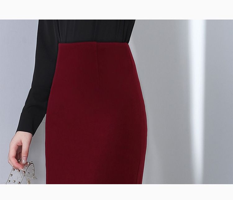 タイトスカート サイドスリット入り上品なハイウエストタイトスカート