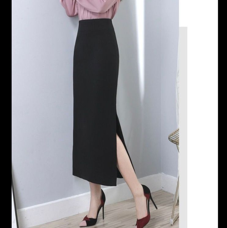 タイトスカート サイドスリット入り上品なハイウエストタイトスカート
