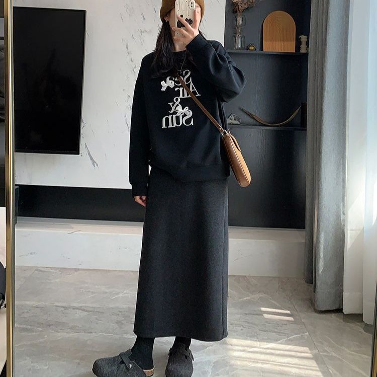 タイトスカート 大人上品な体型カバー美脚タイトスカート