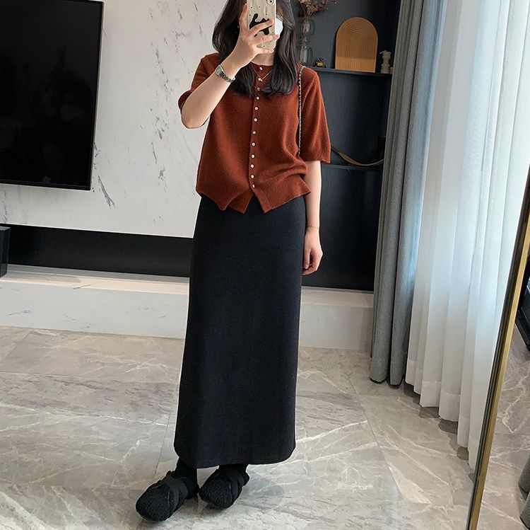 タイトスカート 大人上品な体型カバー美脚タイトスカート