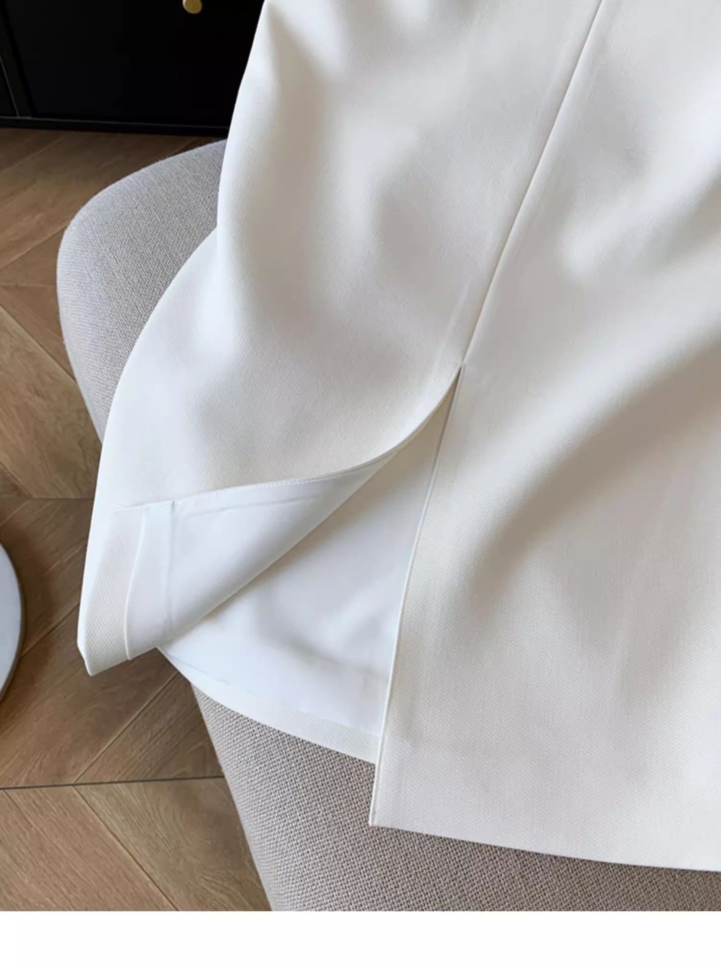 タイトスカート 金具ベルト付きラップ風前スリットタイトスカート