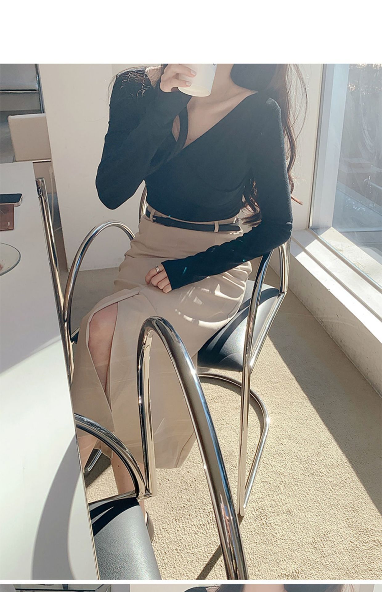 タイトスカート 上品な大人スタイル美脚見せタイトスカート