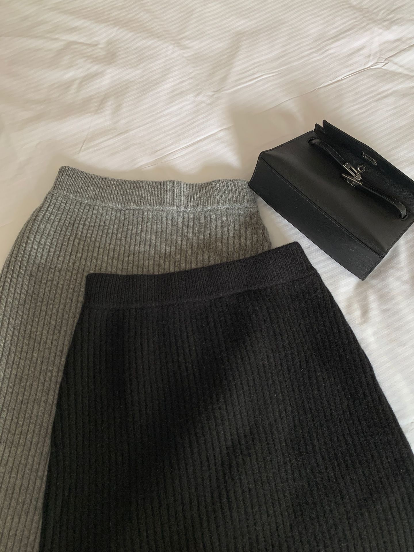 タイトスカート 縦リブニット美脚タイトスカート