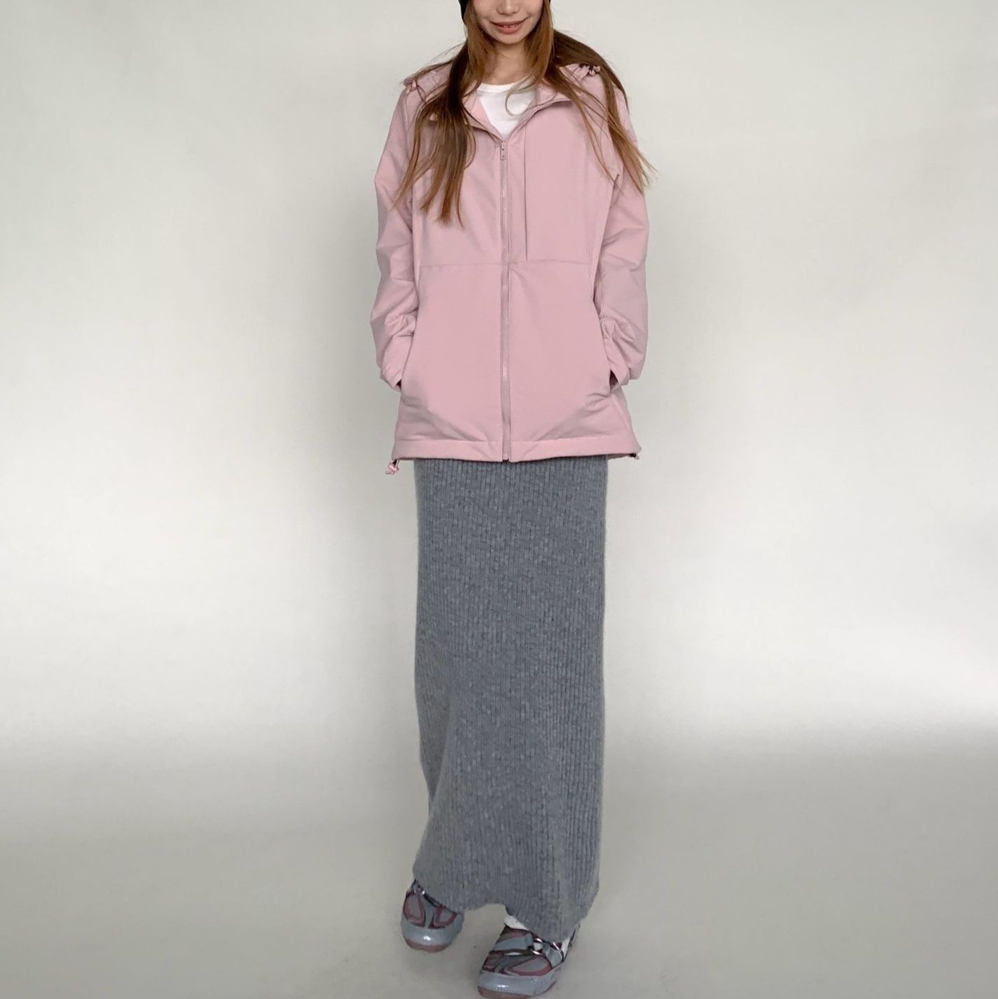 タイトスカート 縦リブニット美脚タイトスカート