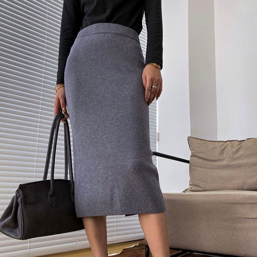 タイトスカート 上品な大人のニットタイトスカート