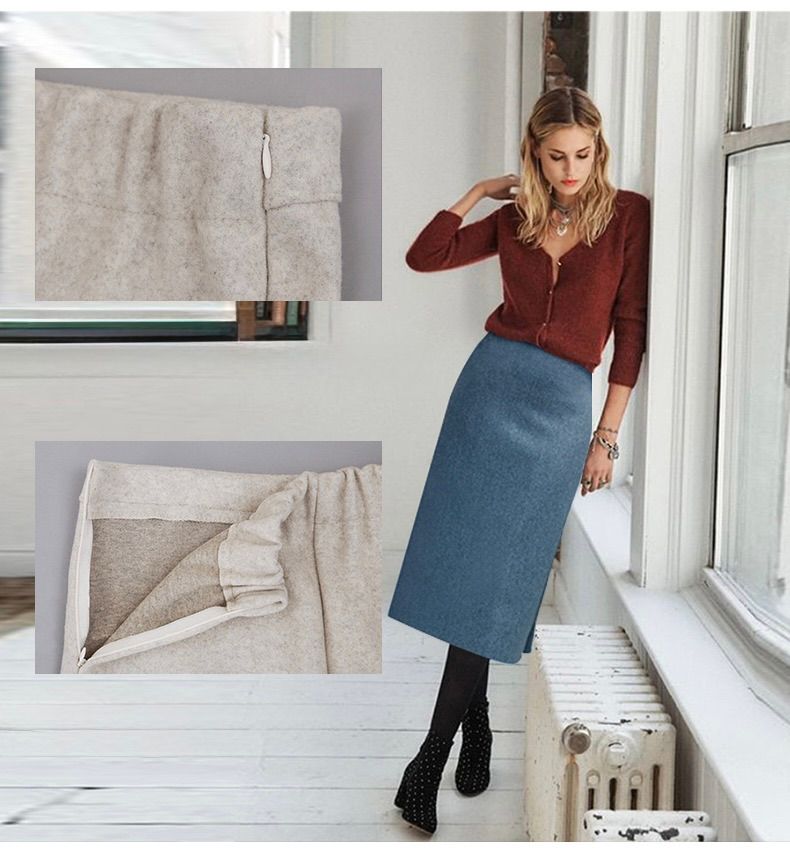 タイトスカート 上品な編み地風ハイウエストタイトスカート