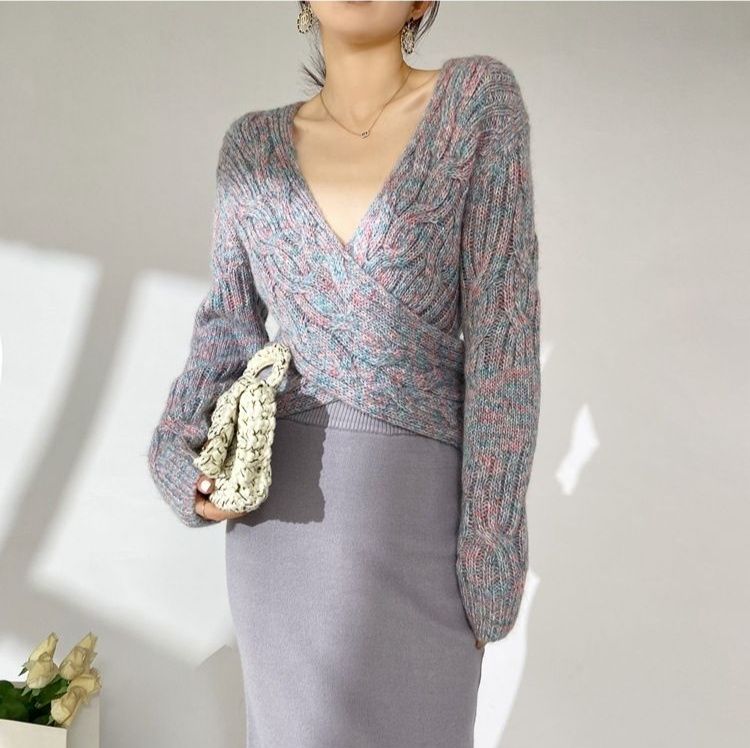 タイトスカート 編み地素材のハイウエストロングタイトスカート