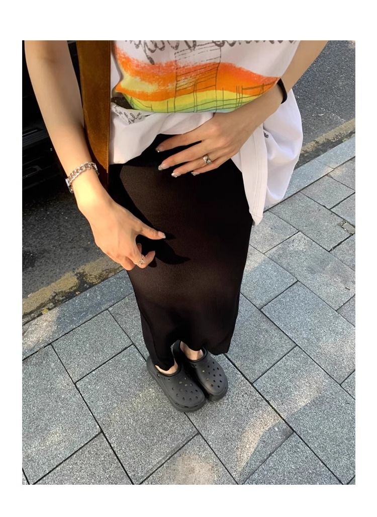 タイトスカート マタニティロング丈タイトスカート