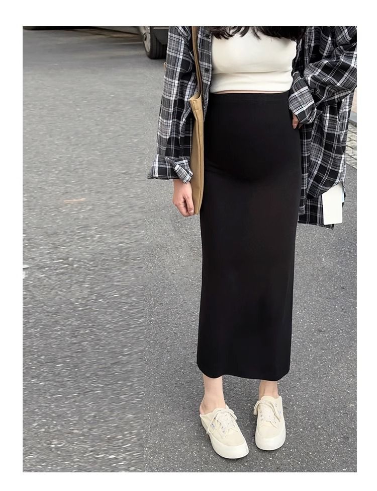 タイトスカート マタニティロング丈タイトスカート