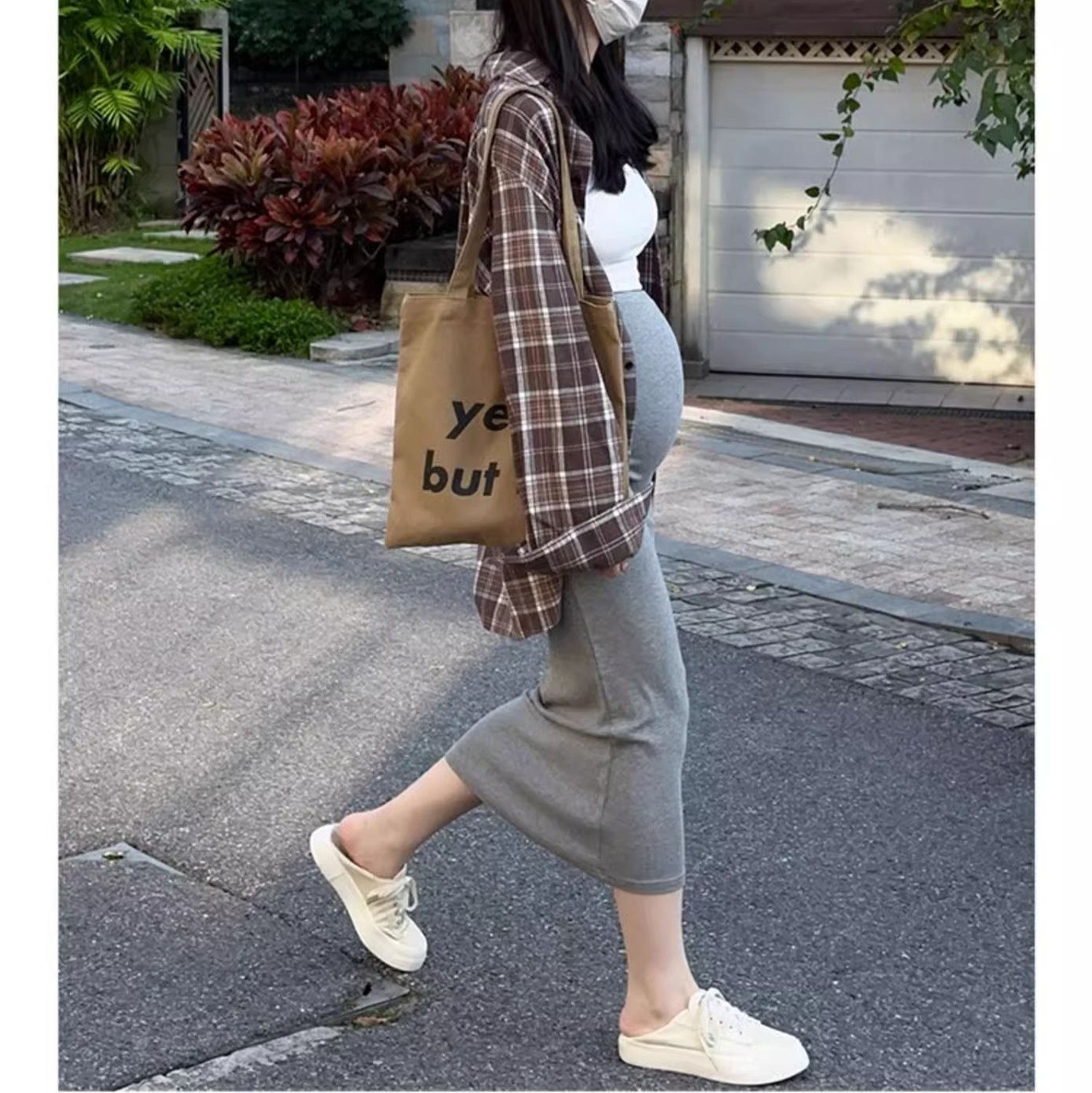 タイトスカート マタニティロング丈タイトスカート