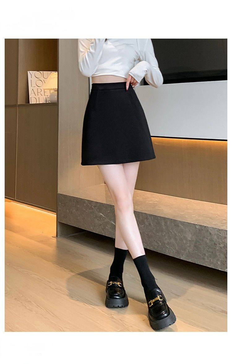 タイトスカート 大人可愛いハイウエスト台形ミニスカート