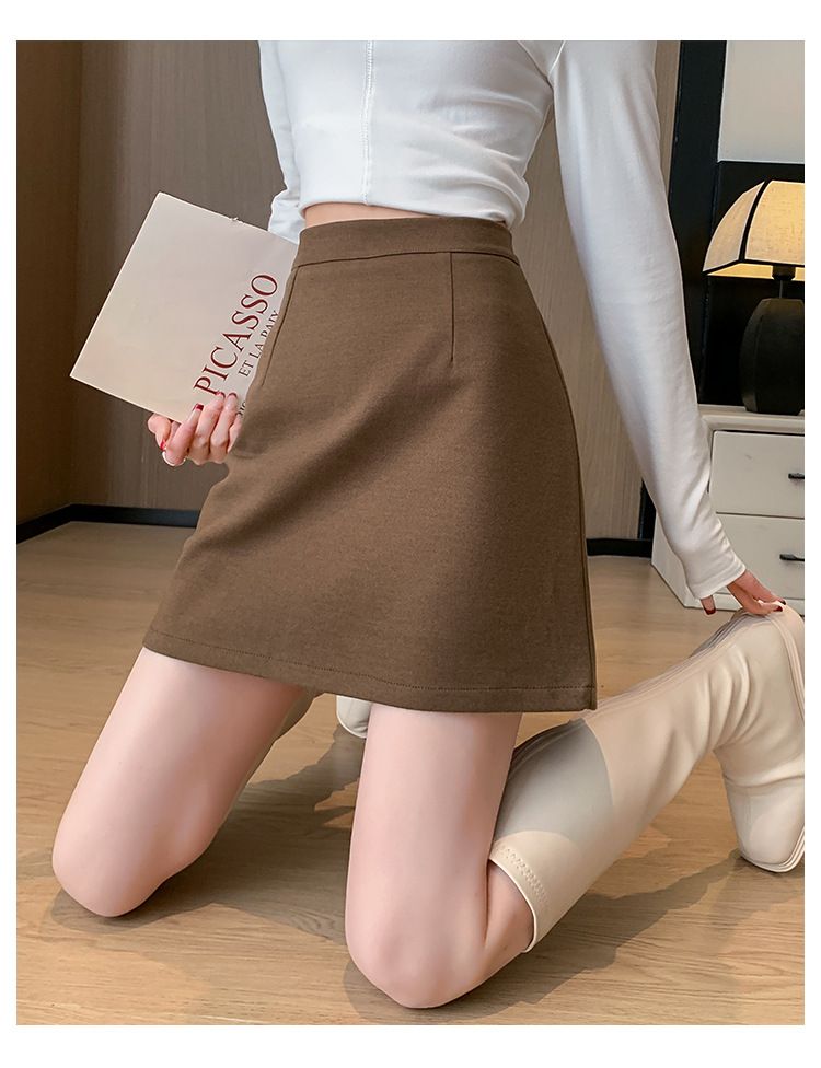 タイトスカート 大人可愛いハイウエスト台形ミニスカート