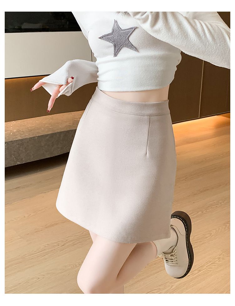 タイトスカート 大人可愛いハイウエスト台形ミニスカート