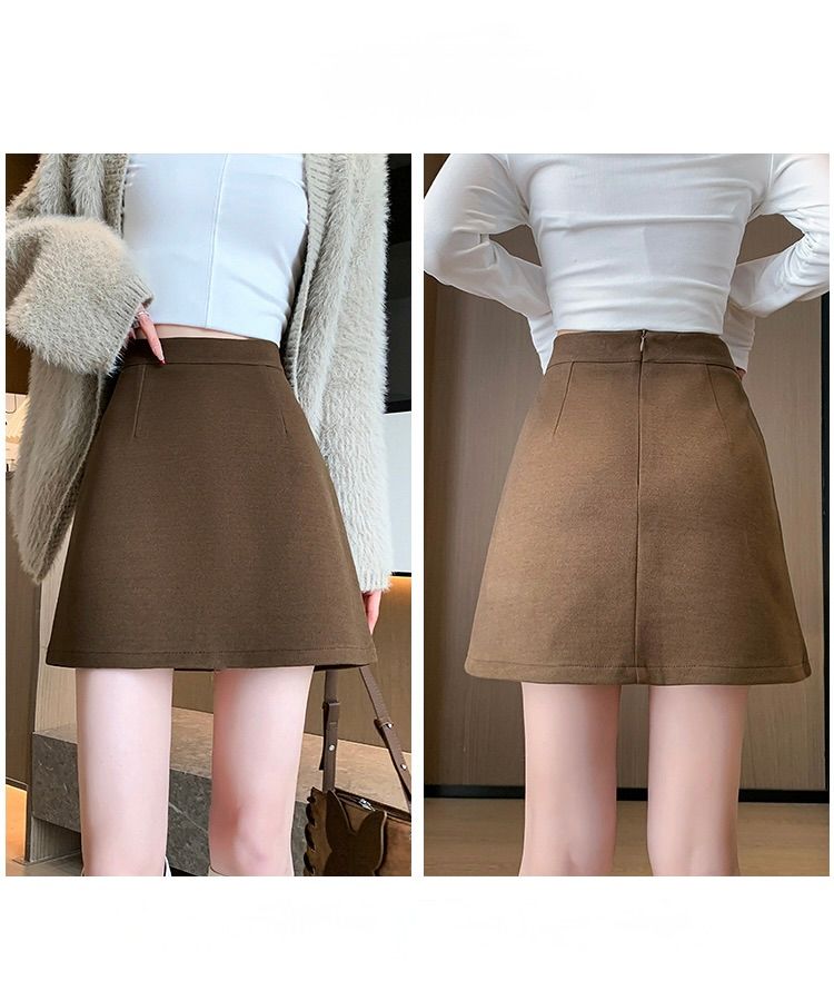 タイトスカート 大人可愛いハイウエスト台形ミニスカート