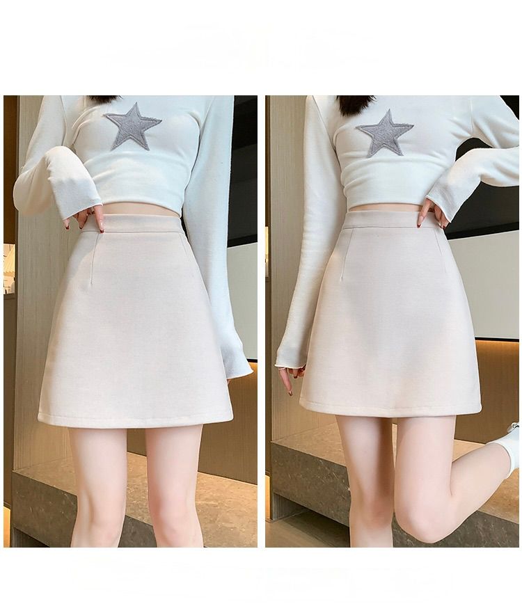 タイトスカート 大人可愛いハイウエスト台形ミニスカート