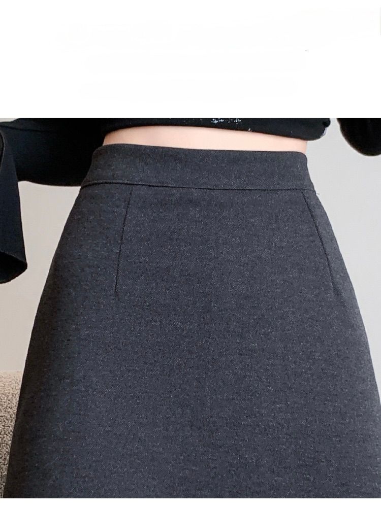 タイトスカート 大人可愛いハイウエスト台形ミニスカート