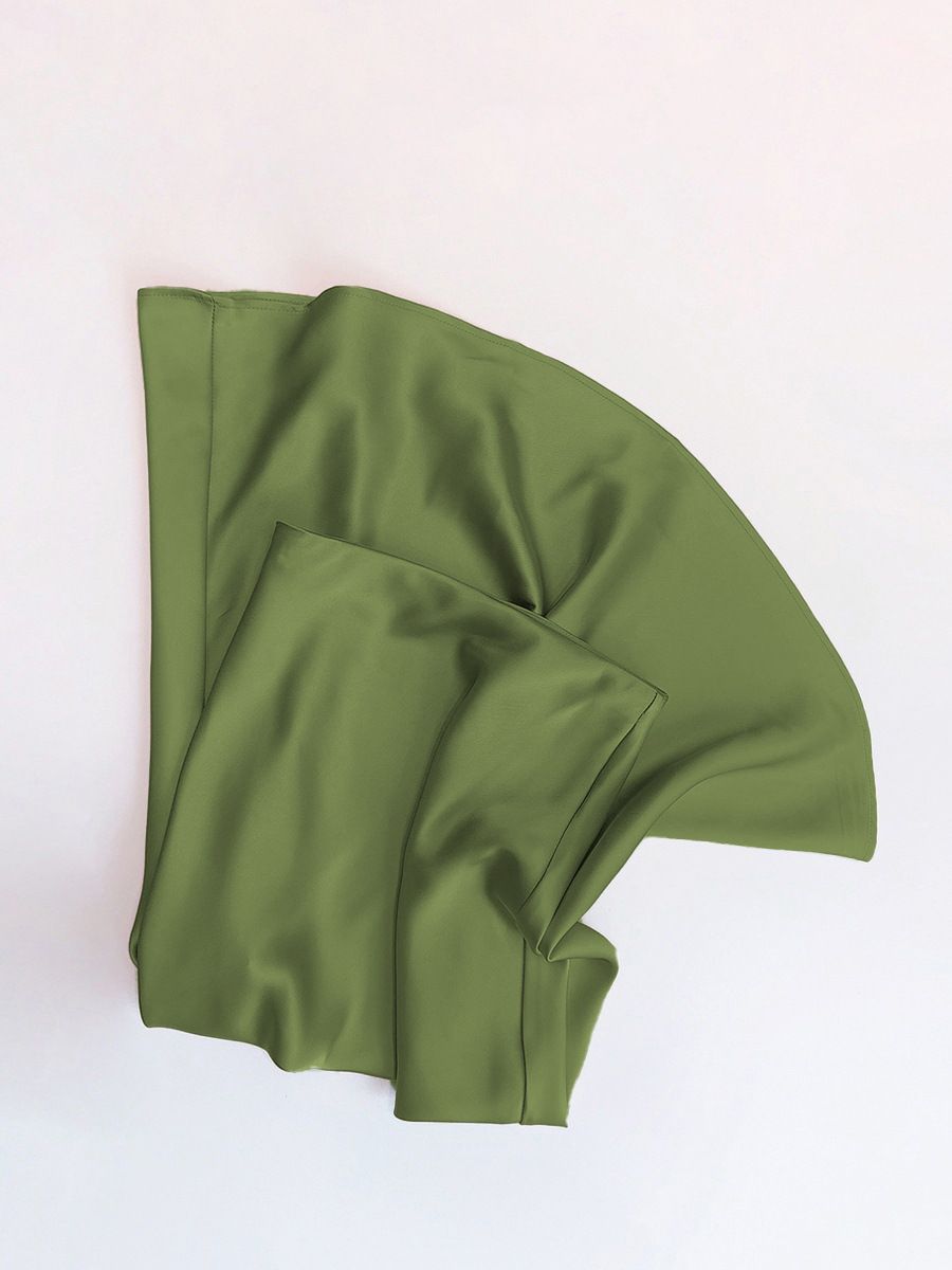 タイトスカート 光沢サテン素材タイトマキシスカート