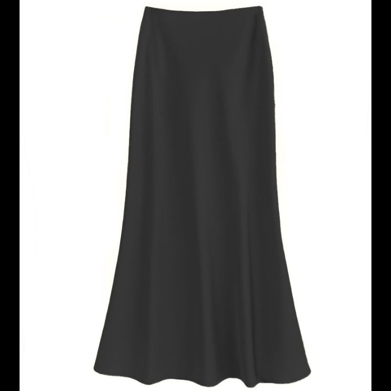 タイトスカート 光沢サテン素材タイトマキシスカート