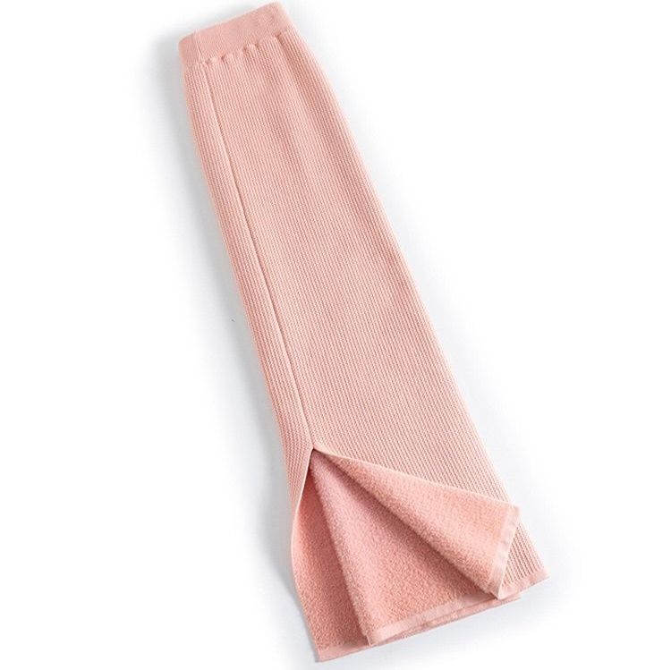 タイトスカート リブ編みニットタイトスカートロング丈