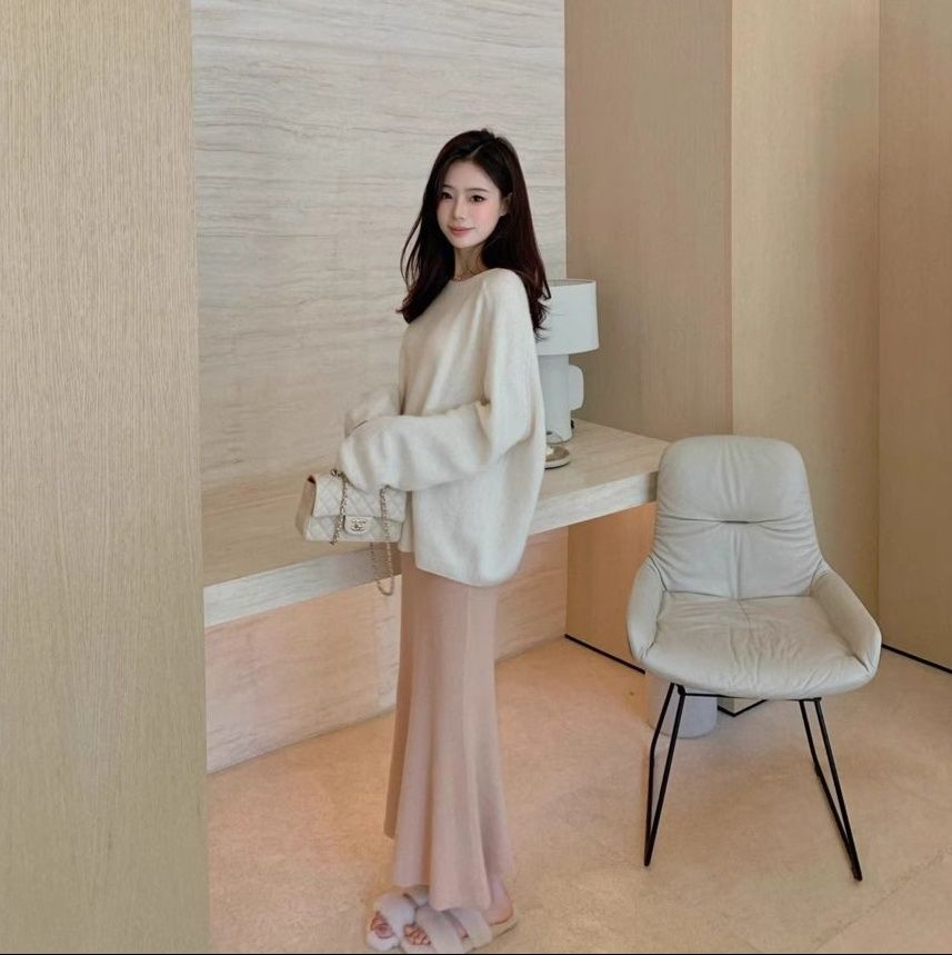 タイトスカート リブニットタイトマキシスカート