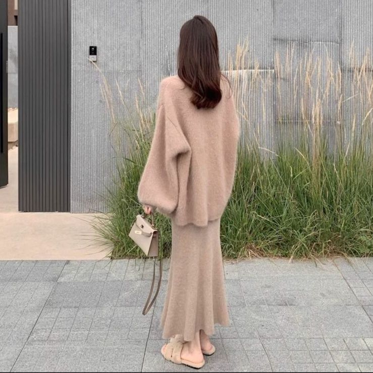 タイトスカート リブニットタイトマキシスカート