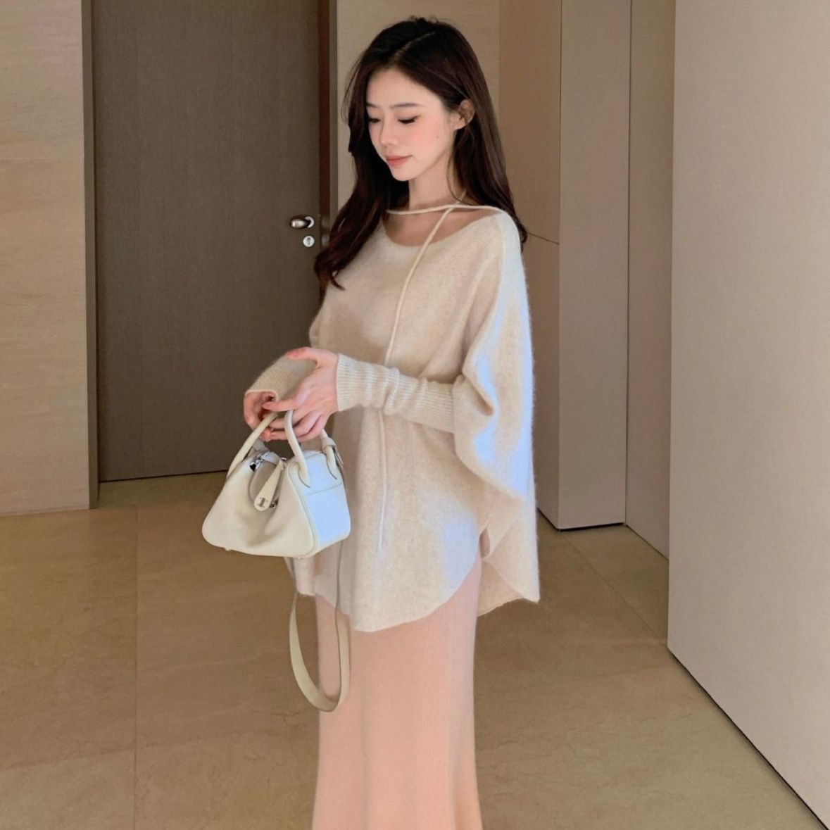 タイトスカート リブニットタイトマキシスカート