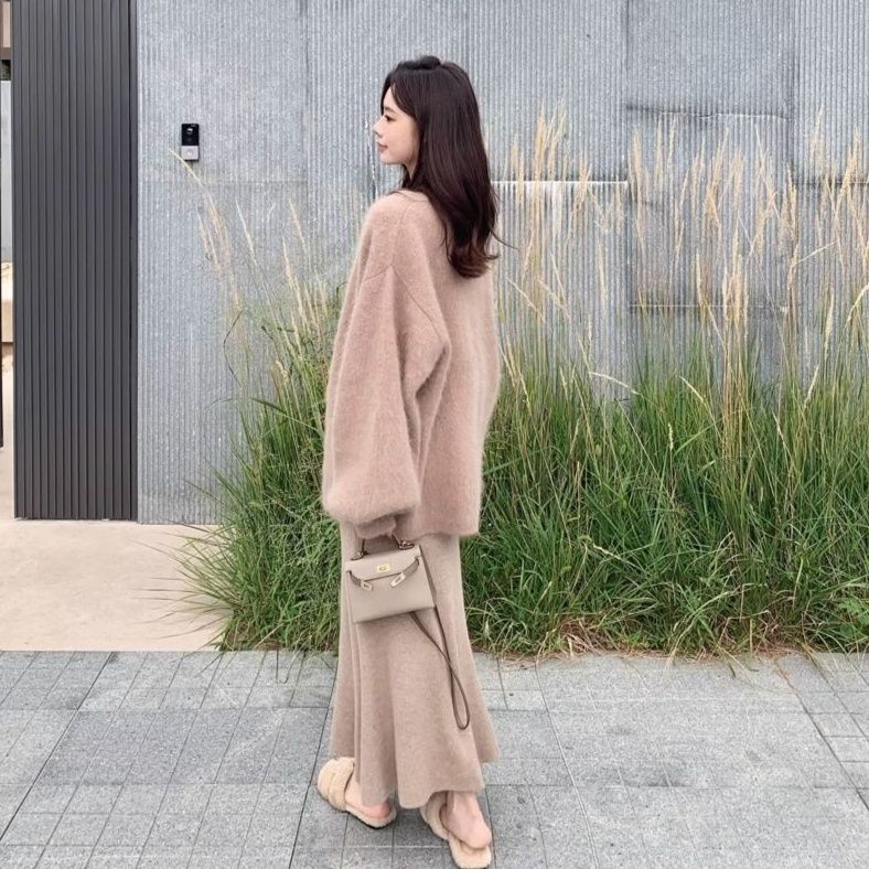 タイトスカート リブニットタイトマキシスカート