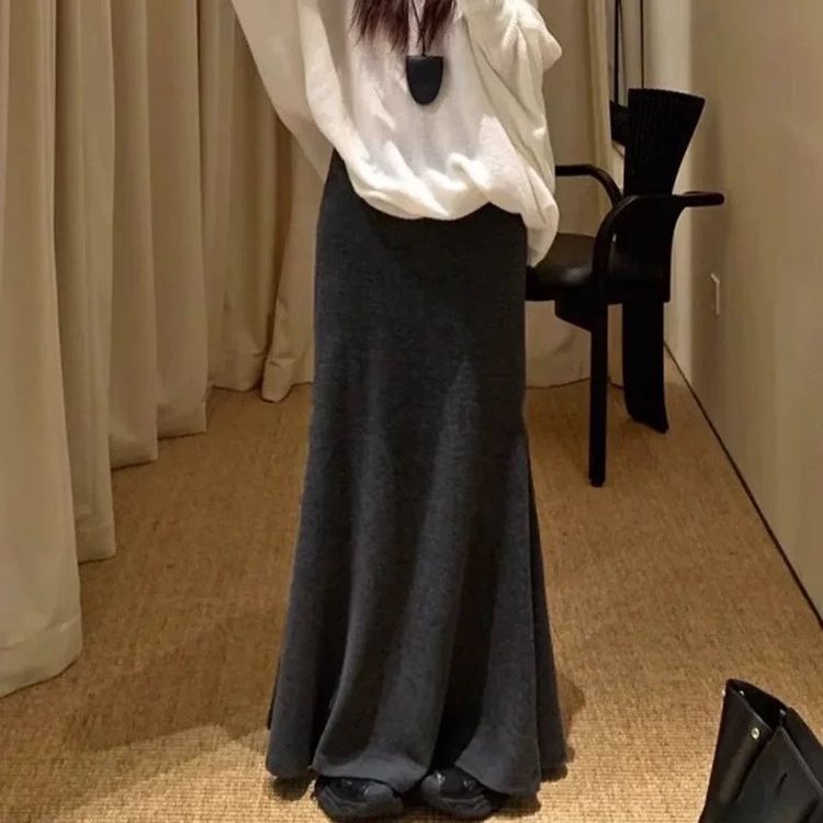 タイトスカート 体型カバーもできる美シルエットマキシ丈タイトスカート