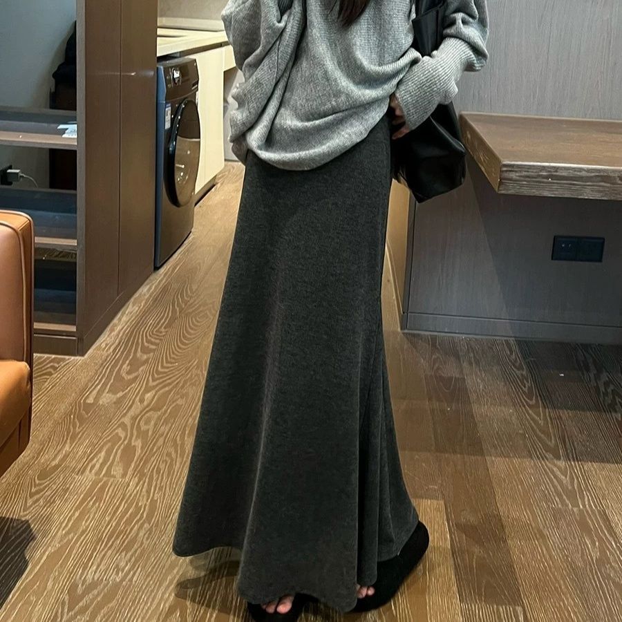 タイトスカート 体型カバーもできる美シルエットマキシ丈タイトスカート