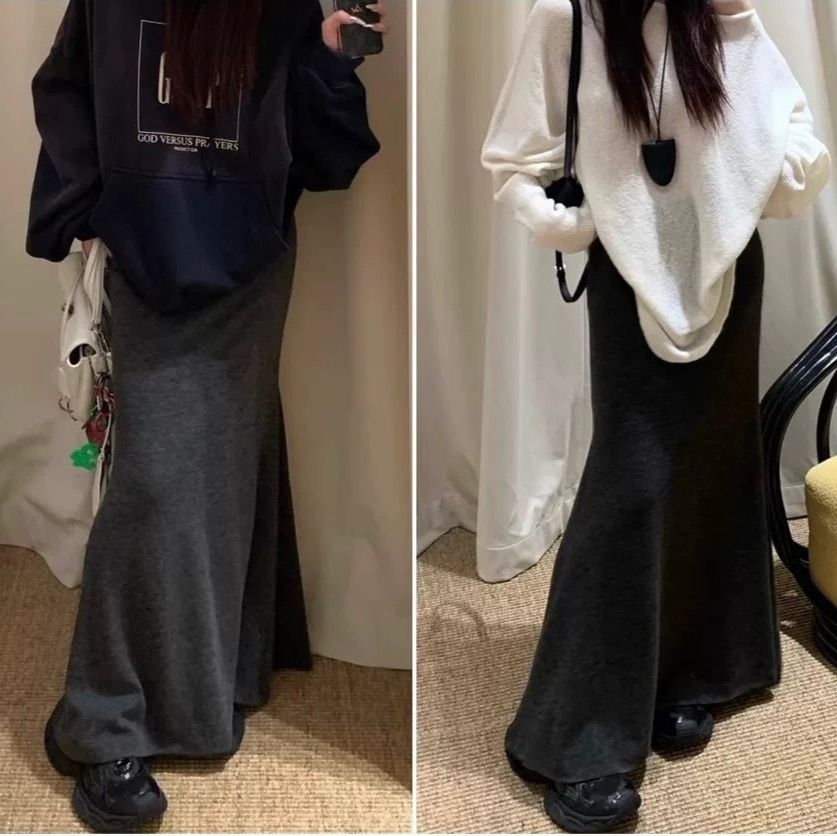 タイトスカート 体型カバーもできる美シルエットマキシ丈タイトスカート