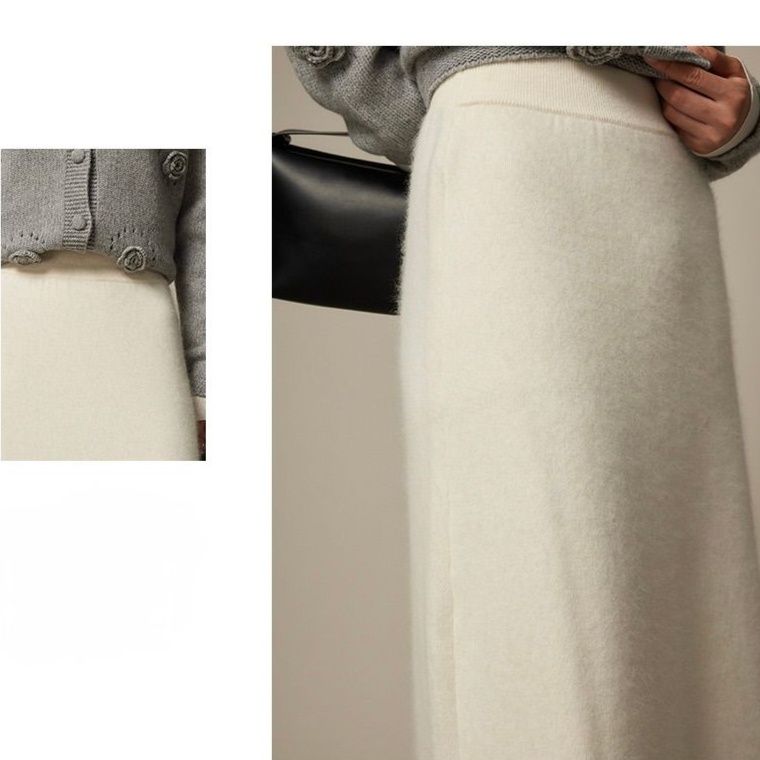 タイトスカート 起毛素材のすっきりシルエットロングタイトスカート