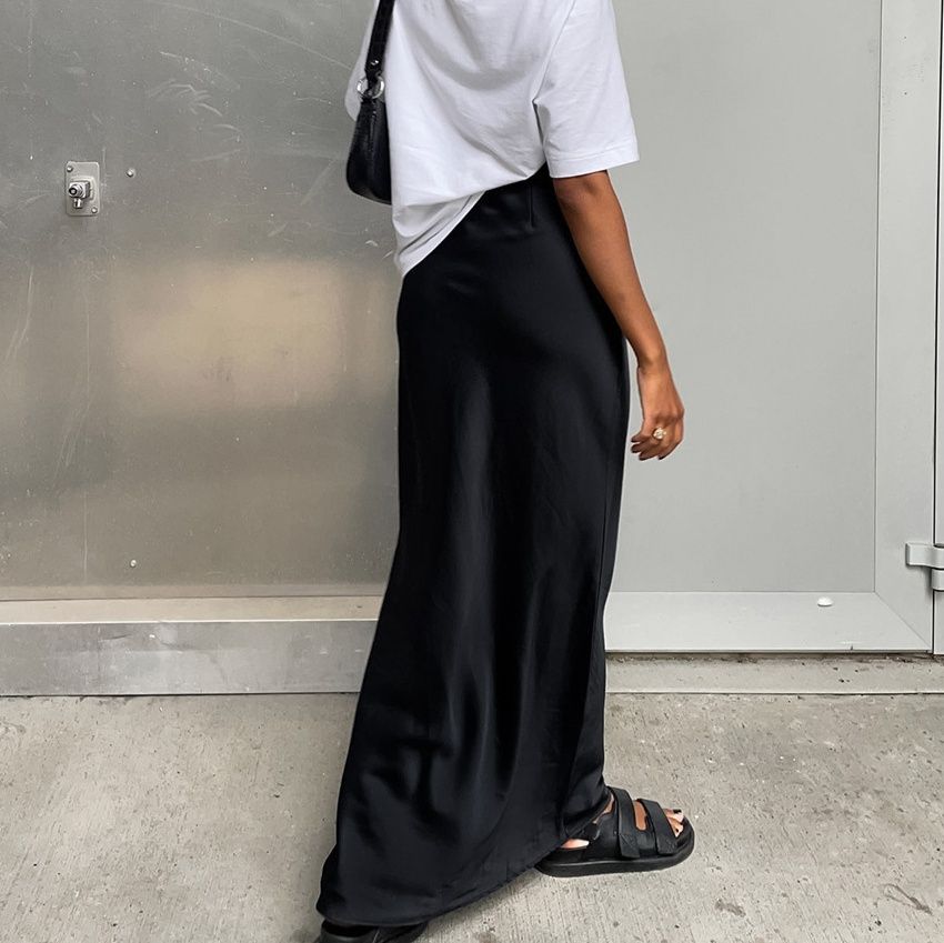 タイトスカート 体型美人シルエット マキシ丈タイトスカート