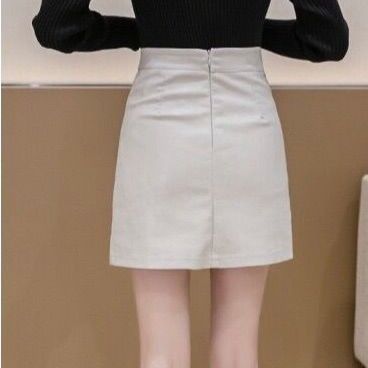 タイトスカート 合成皮革ハイウエストタイトミニスカート