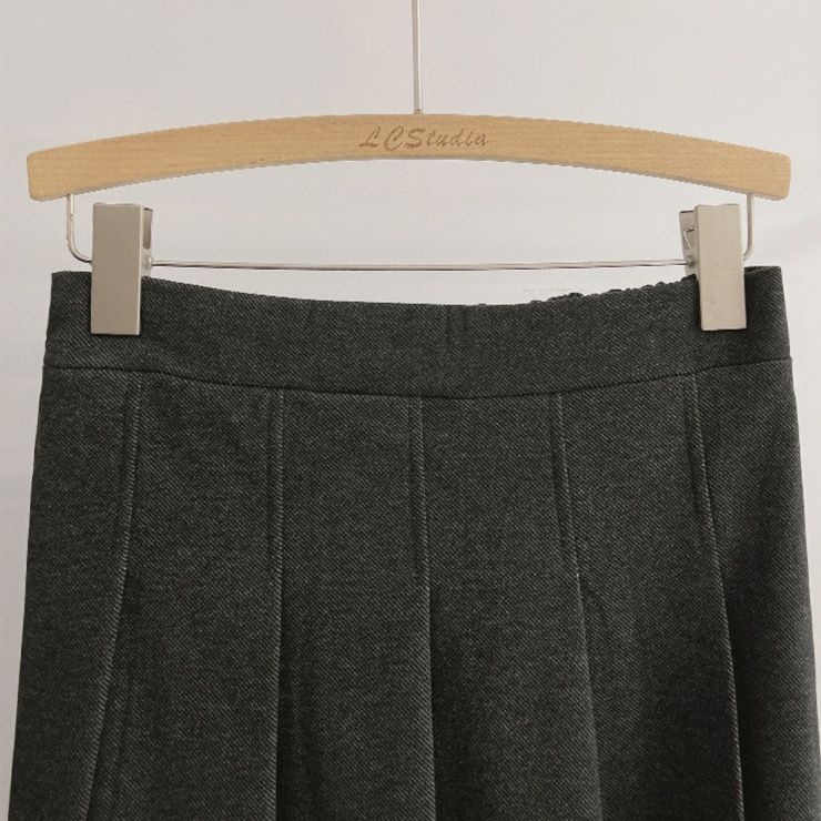 タイトスカート 上品プリーツタイトスカート秋冬ロング丈