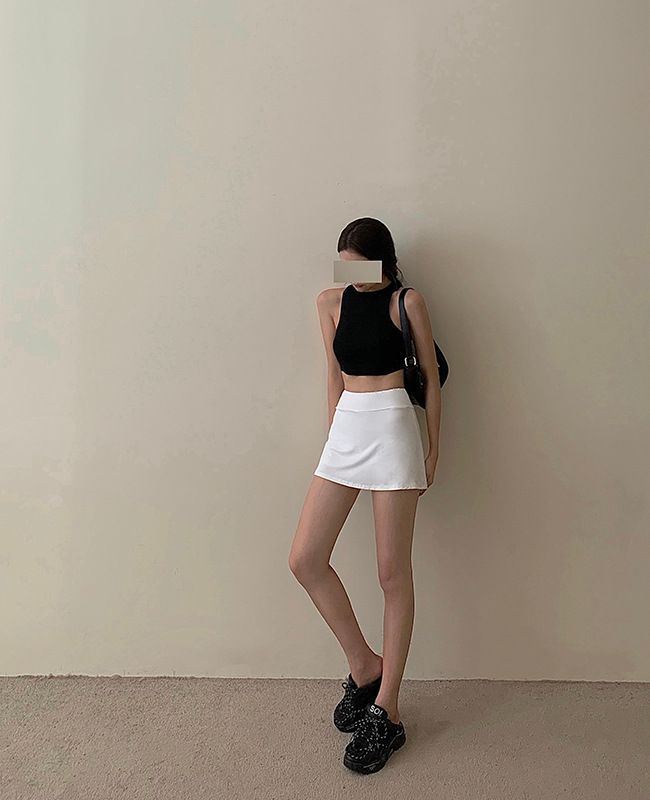 タイトスカート シンプル基本形ハイウエストタイトミニスカート