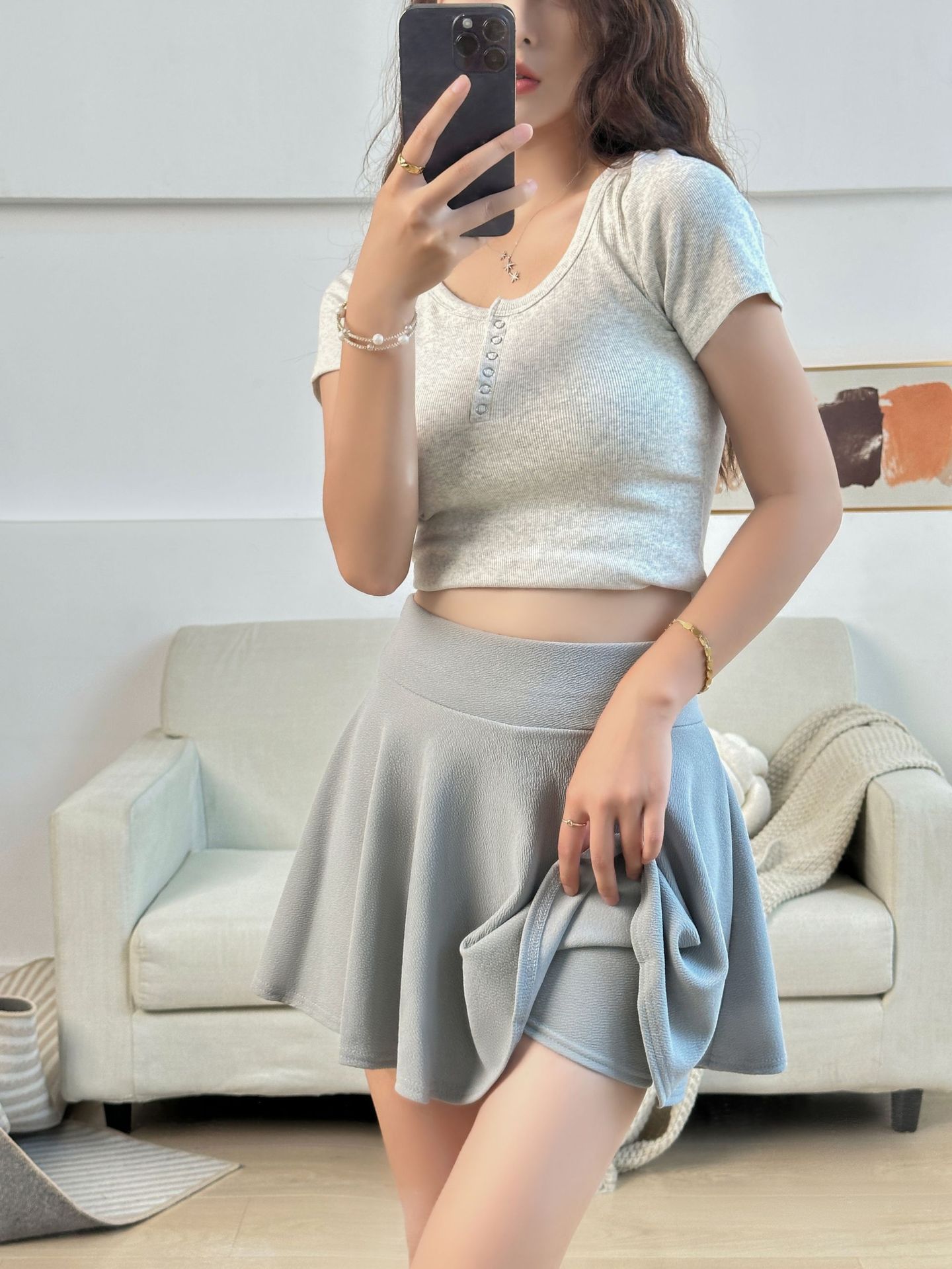 タイトスカート アデザイン重ね風タイトミニスカート