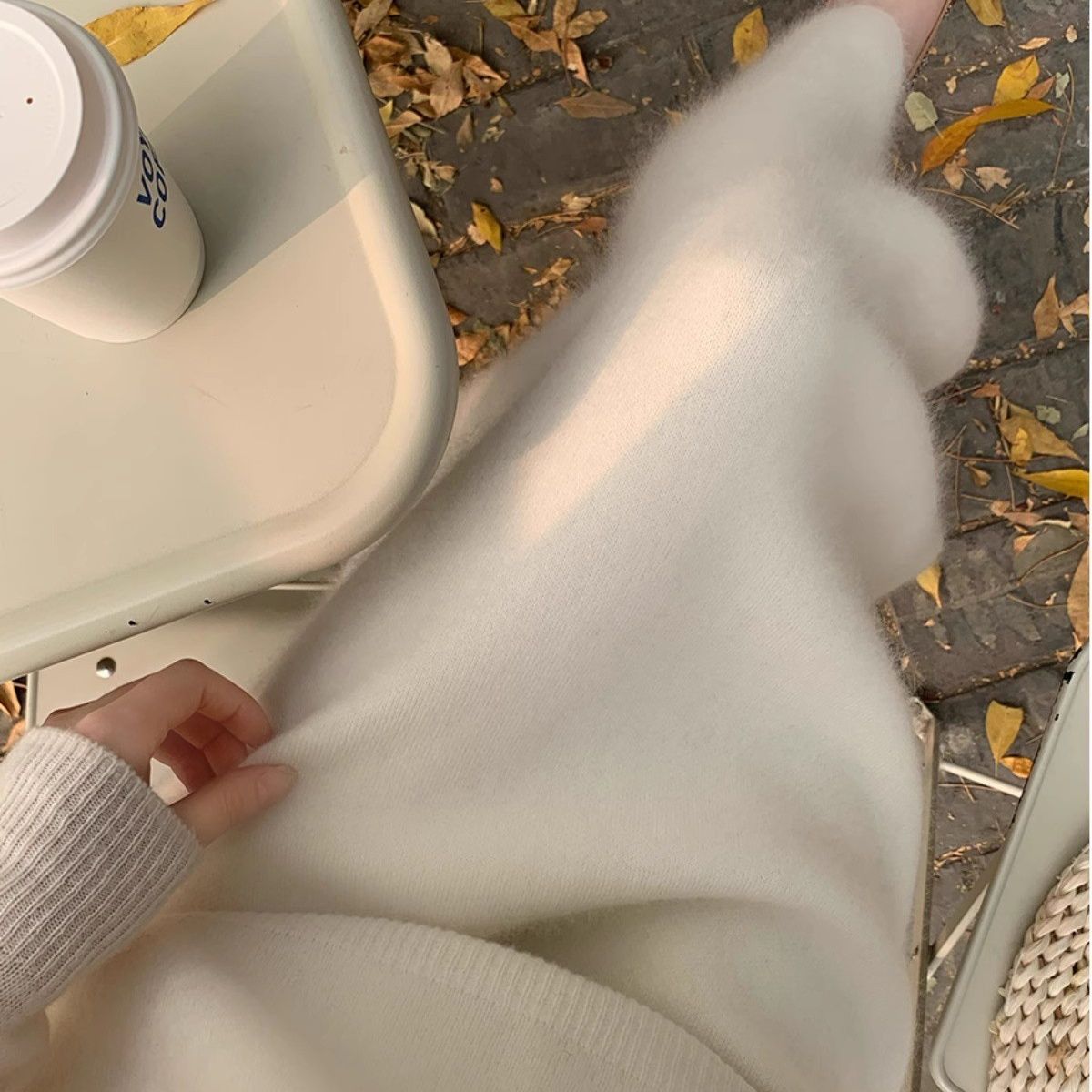 タイトスカート リブニット素材のロングタイトスカート