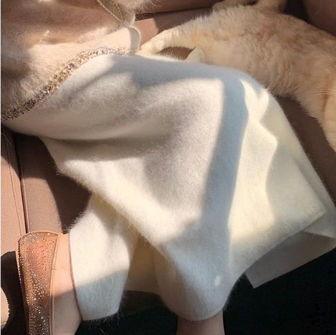 タイトスカート リブニット素材のロングタイトスカート